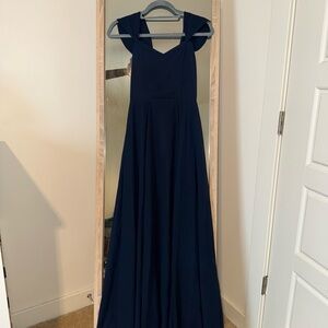 Cold Shoulder Juniors Navy Blue Dress- Size 3